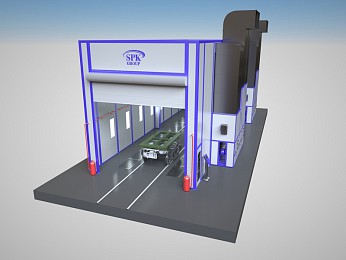 Окрасочно-сушильная камера проходного типа SPK-15.5.4 для металлопроката